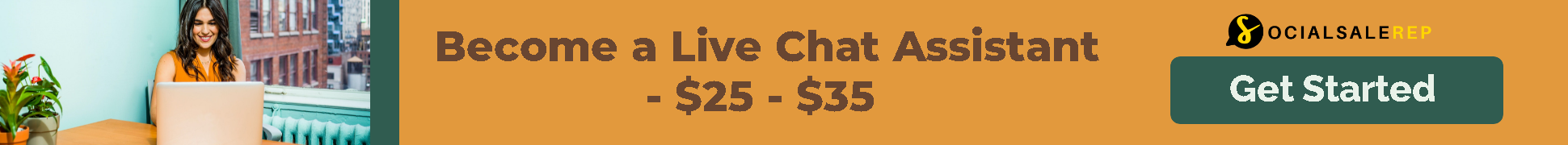 Become a live chat agent and make $25-35!